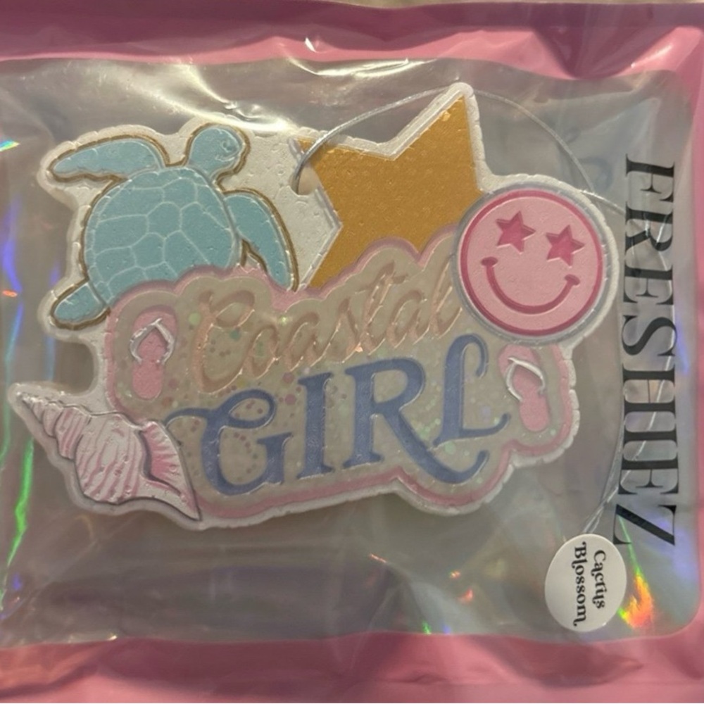 Simply Southern Coastal Girl Air Freshener - Pink, Blue, Yellow